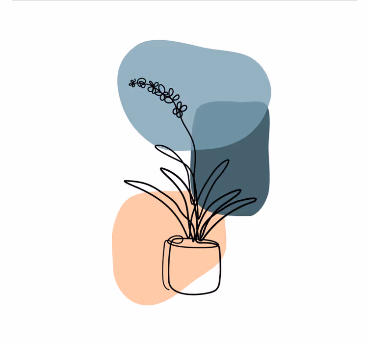Rullegardin stue fantastisk minimalistisk orkidé-design - Tenstickers