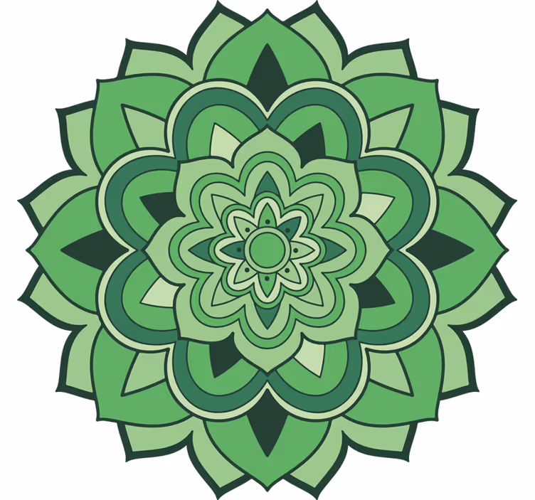 Rullegardin grønn mandala - Tenstickers