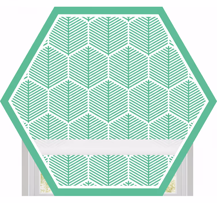 Rullegardin grønn hexagonformede planter - Tenstickers