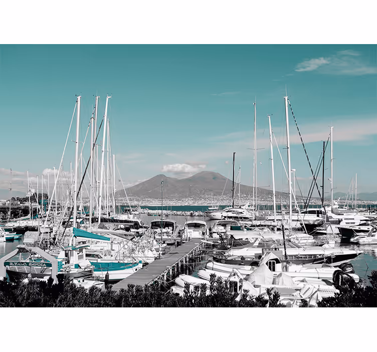 Rullegardin stue vesuvius napoli landskap - Tenstickers