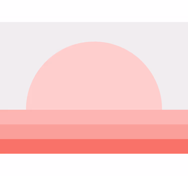Rullegardin stue rosa 70-talls solnedgang - Tenstickers