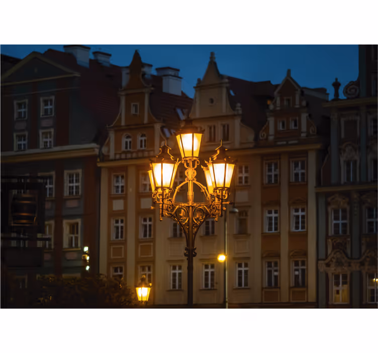 Rullegardin stue wrocław ved solnedgang - Tenstickers