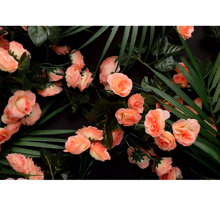 Rullegardin stue blomster med palmer - Tenstickers