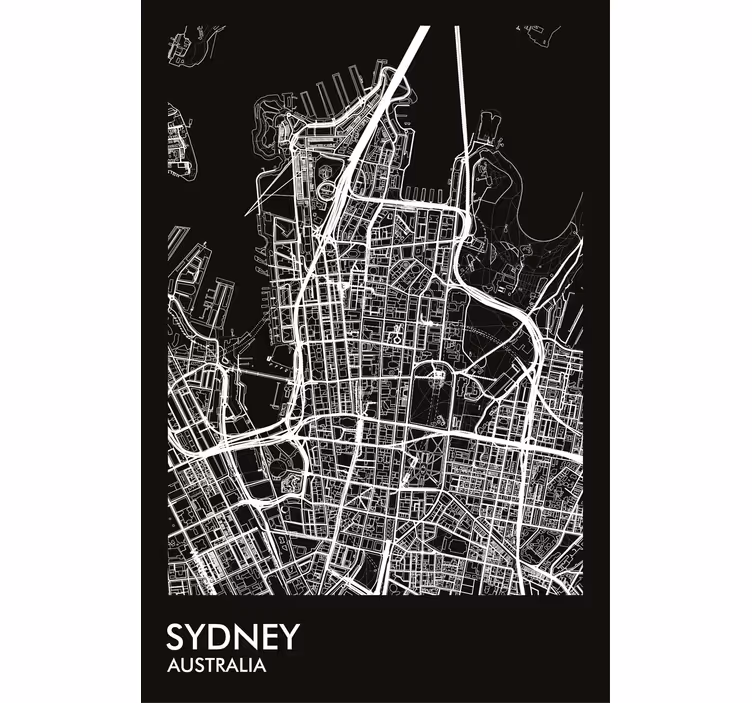 Rullegardin stue mapa sydney - Tenstickers