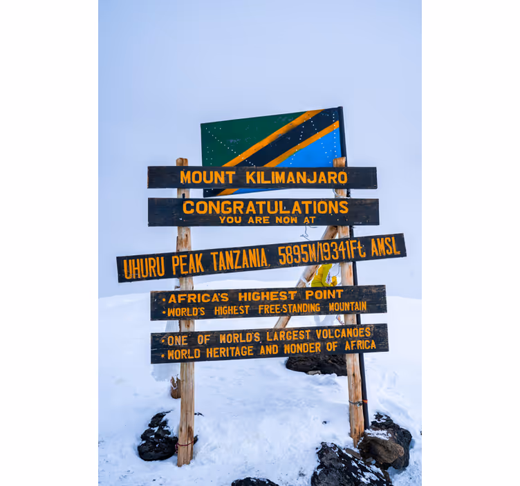 Rullegardin stue kilimanjaro skilt - Tenstickers