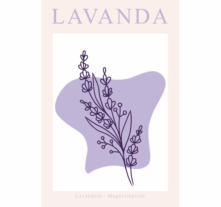 Rullegardin stue lavendel minimalistisk - Tenstickers