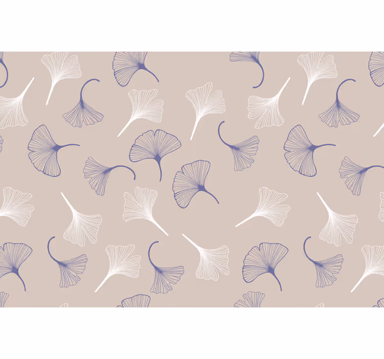 Rullegardin stue ginkgo-blader krem - Tenstickers