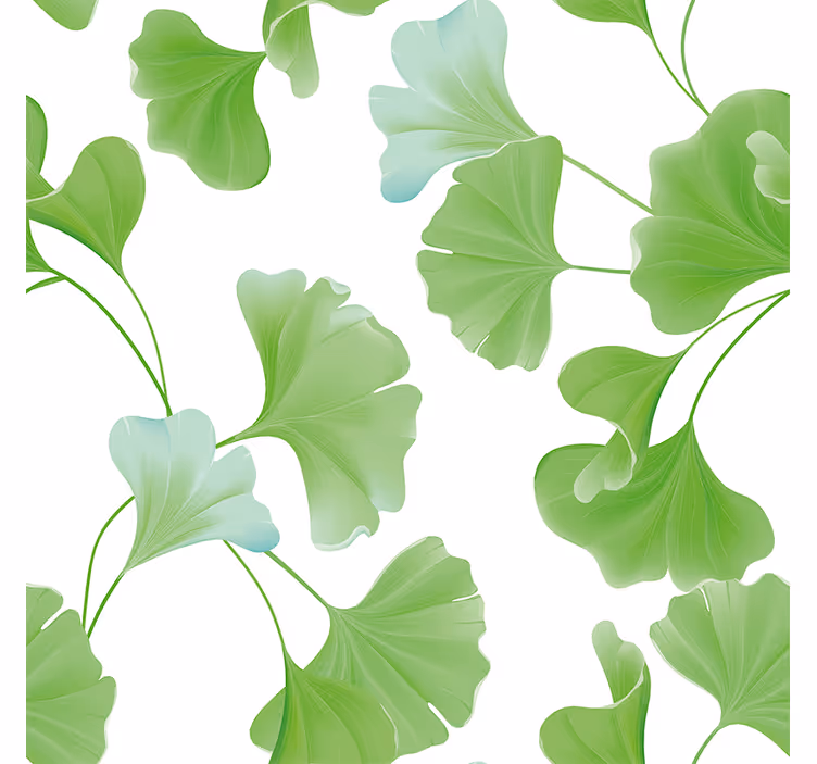 Rullegardin stue grønne ginkgo-blader - Tenstickers