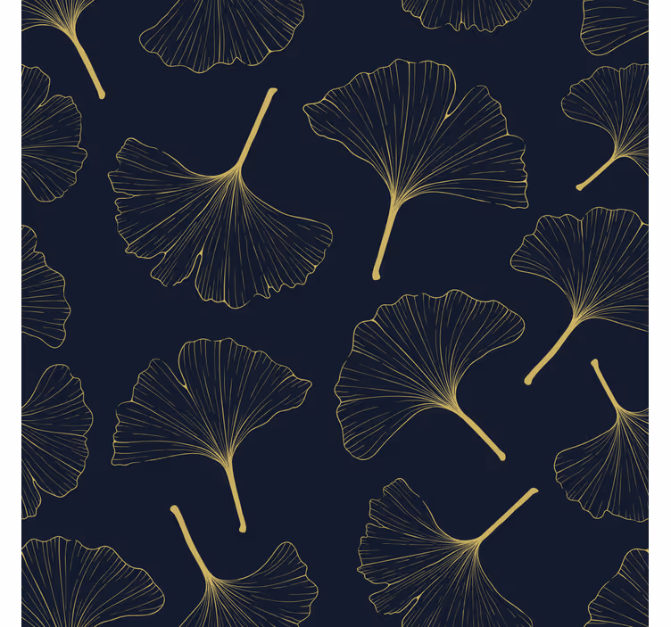 Rullegardin stue 3d gyldne ginkgo-blader - Tenstickers