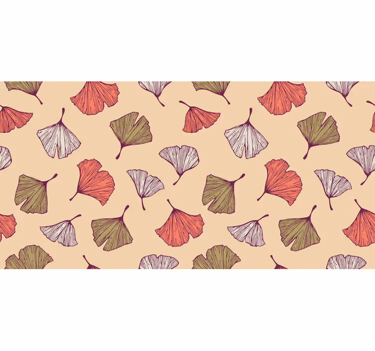Rullegardin stue fargerike ginkgo-blader - Tenstickers