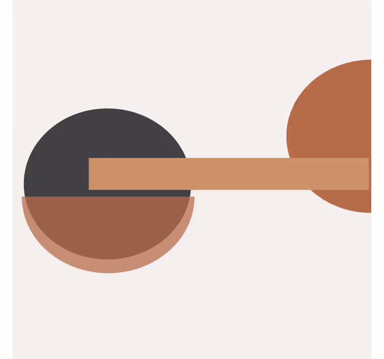 Rullegardin stue kontrastfylt geometrisk kunst - Tenstickers