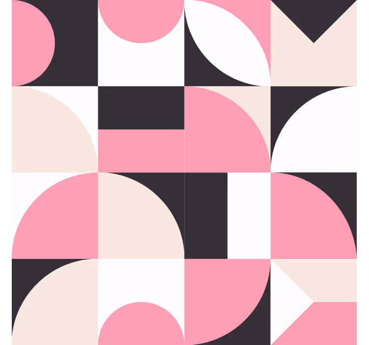 Rullegardin stue rosa geometriske nordiske figurer - Tenstickers