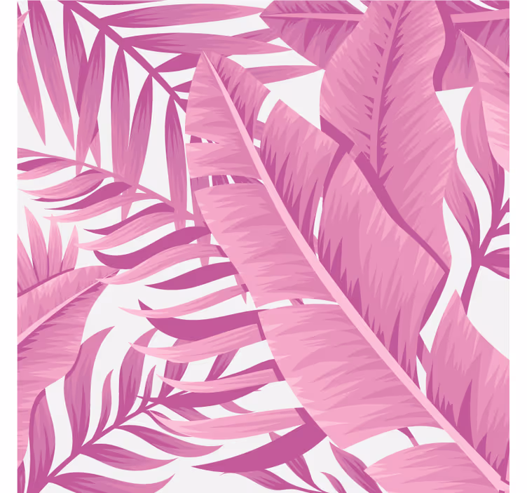 Rullegardin stue tropiske rosa palmeblader - Tenstickers