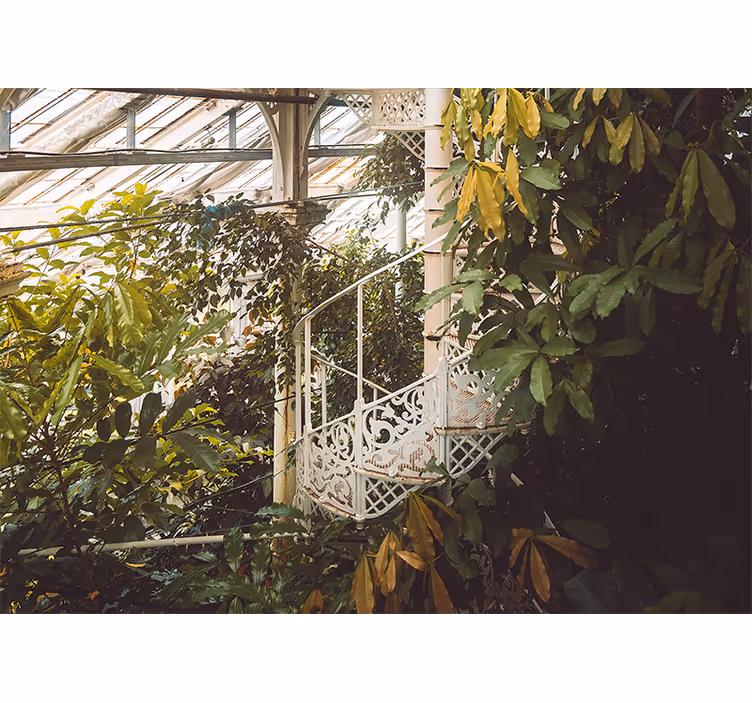 Rullegardin stue landlig botanisk - Tenstickers