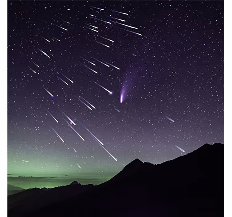 Rullegardin stue meteorregn av stjerneskudd - Tenstickers