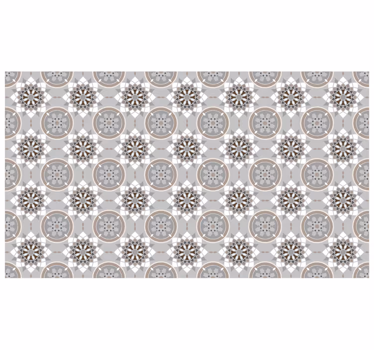 Rullegardin grå blomsterfliser - Tenstickers