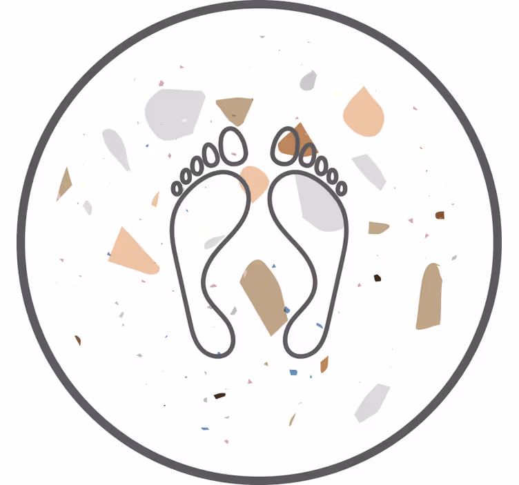 Hvit rullegardin med terrazzo fotavtrykk - Tenstickers