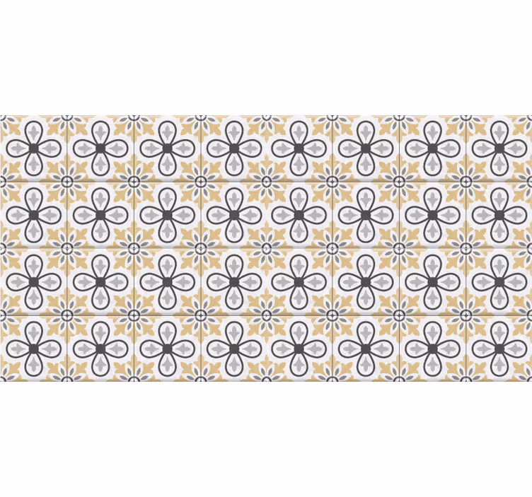 Rullegardin beige kjøkken retrofliser - Tenstickers