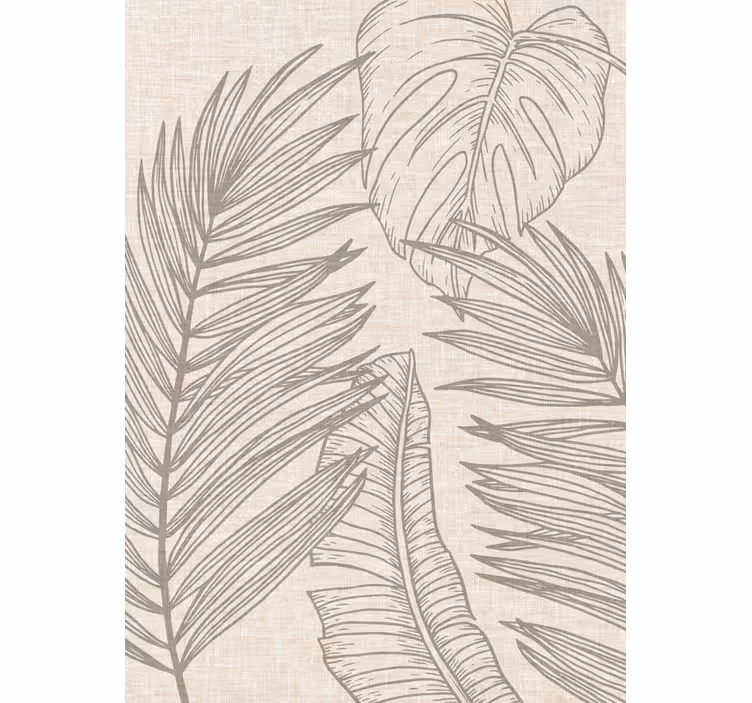 Rullegardin beige tropisk vevseffekt - Tenstickers