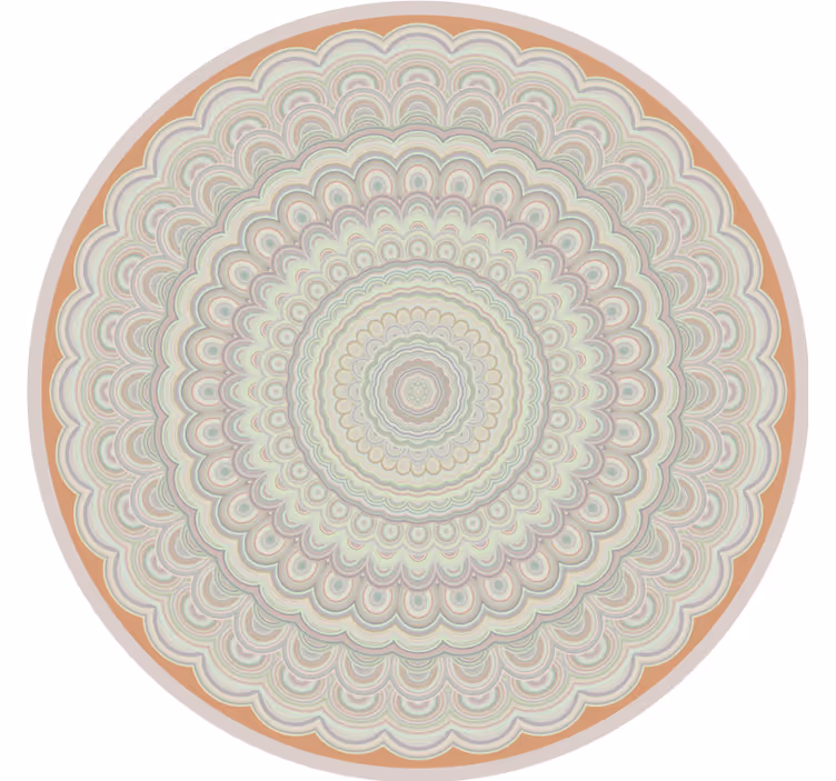 Rullegardin beige sirkulær mandala - Tenstickers