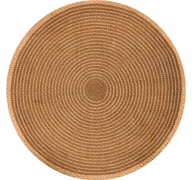 Rullegardin beige sirkulær jute tekstur - Tenstickers