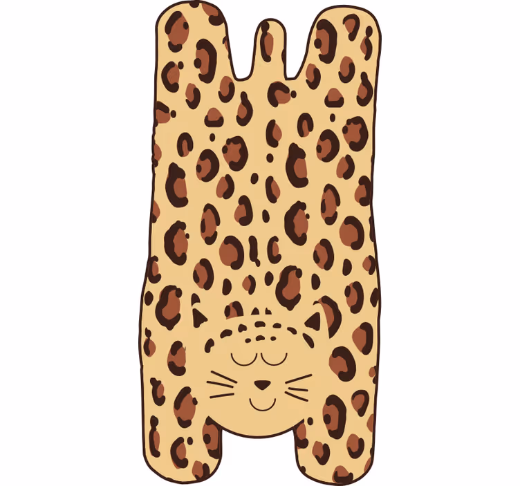 Rullegardin beige med barnemotiv gepard - Tenstickers