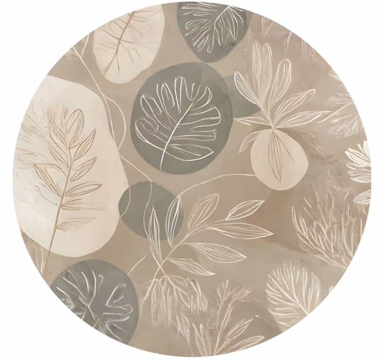 Rullegardin beige nøytral botanisk abstrakt - Tenstickers