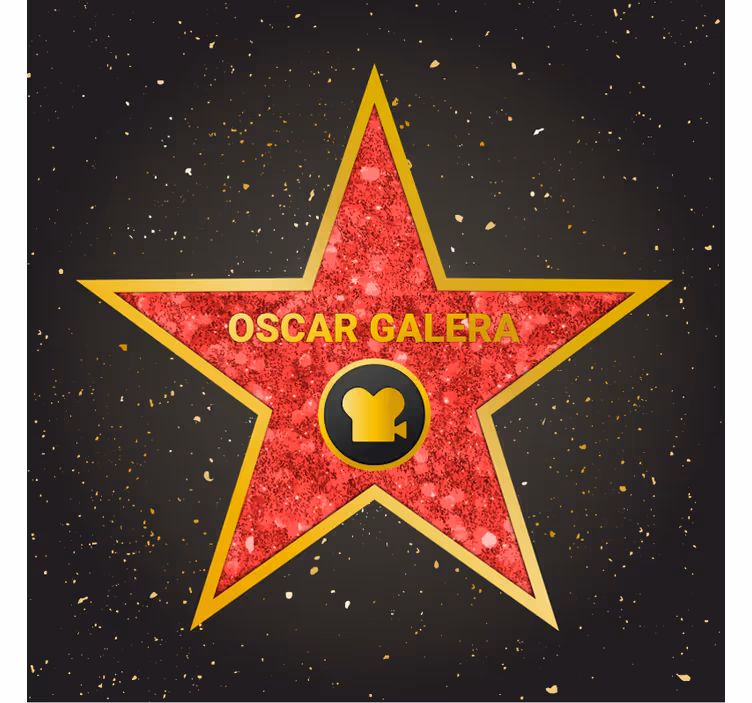 Rullegardin rom med tilpassbar hollywood-stjerneakcent - Tenstickers