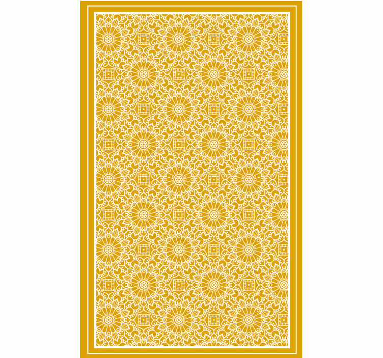 Rullegardin rom vintage form gul - Tenstickers