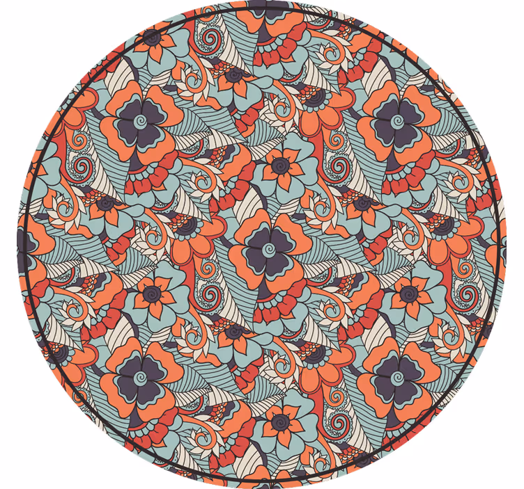 Rullegardin rom blomster paisley - Tenstickers