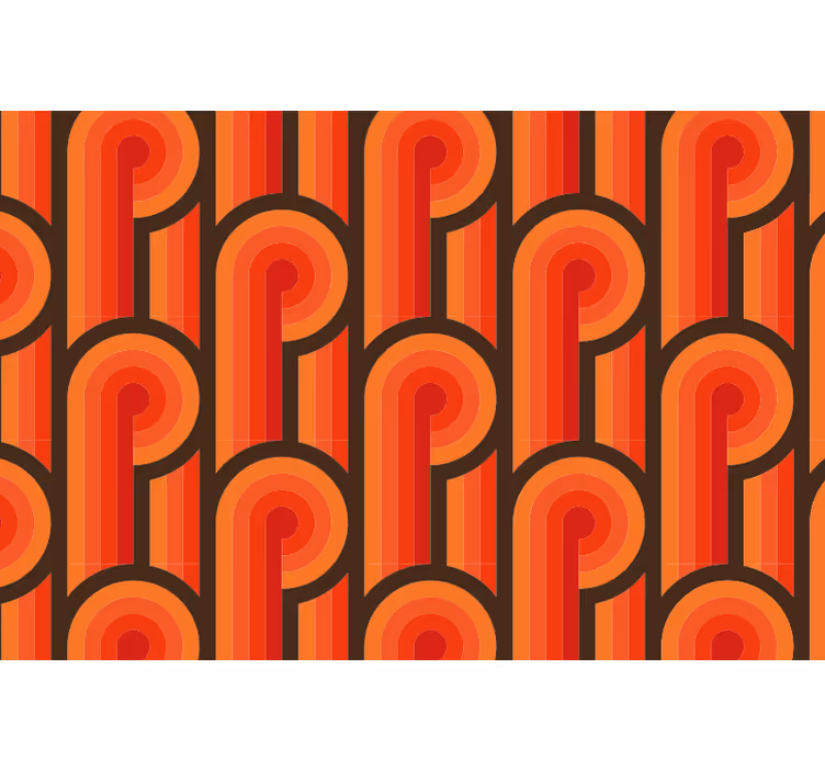 Rullegardin rom 70-talls oransje knute - Tenstickers