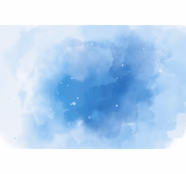 Rullegardin rom i minimalistisk blå akvarell - Tenstickers