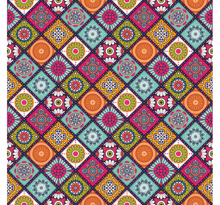 Fargerikt mandala mønster rullegardin rom - Tenstickers