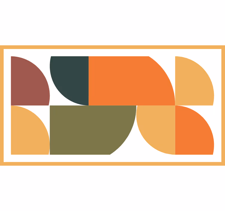 Rullegardin rom abstrakt geometrisk kunst - Tenstickers