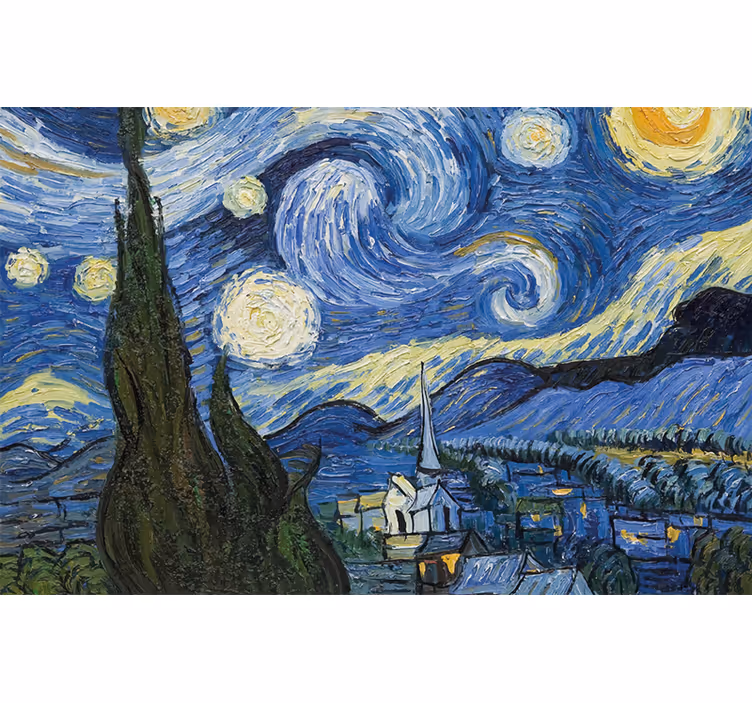 Rullegardin rom van gogh stjernekveld - Tenstickers