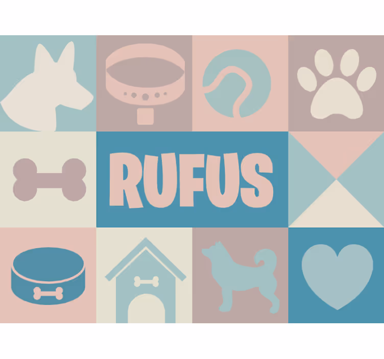 Rullegardin rom med personlig tilpasning hunder - Tenstickers