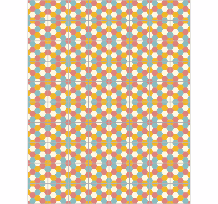 Rullegardin rom med geometrisk mønsterdesign - Tenstickers