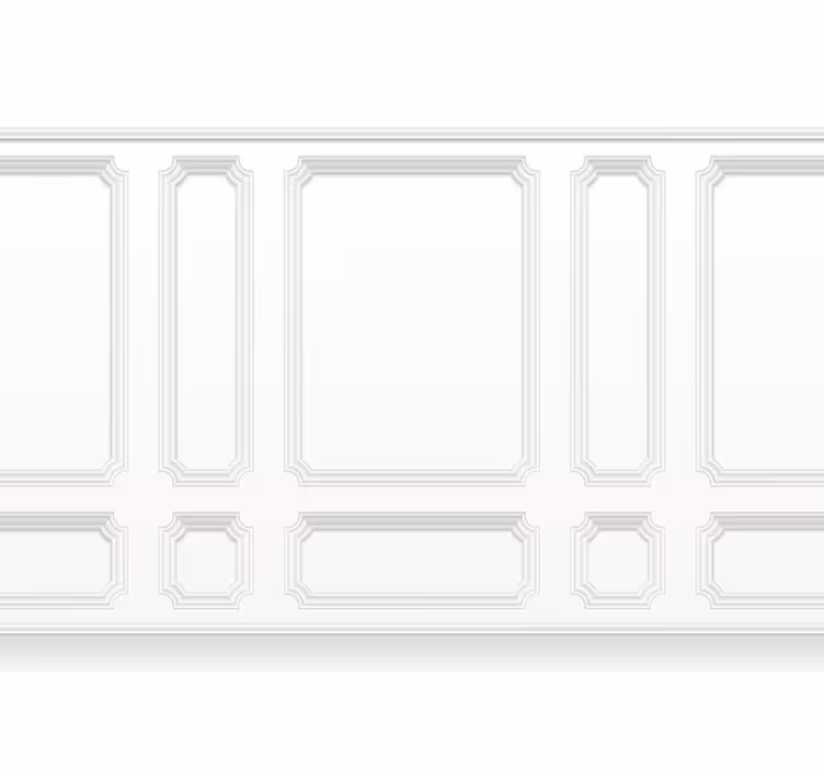Hvit rullegardin klassiske striper - Tenstickers