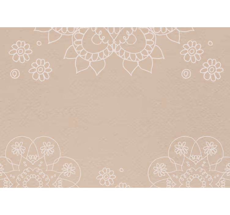Rullegardin beige med indisk mandalamønster - Tenstickers