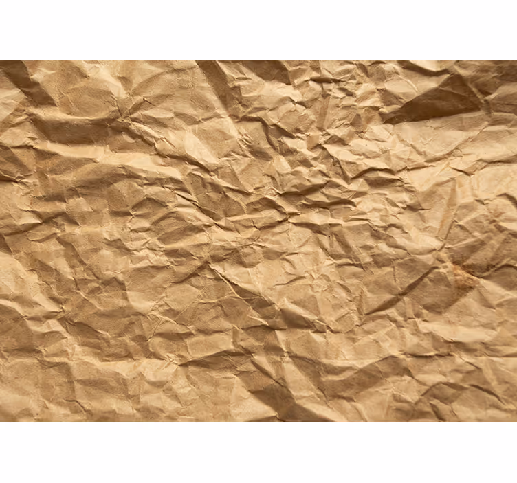 Rullegardin beige i brun rynkepapir - Tenstickers