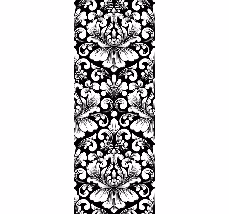 Rullegardin vintage med elegant botanisk mønster - Tenstickers