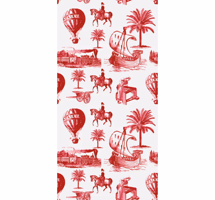 Rullegardin vintage reisescener - Tenstickers
