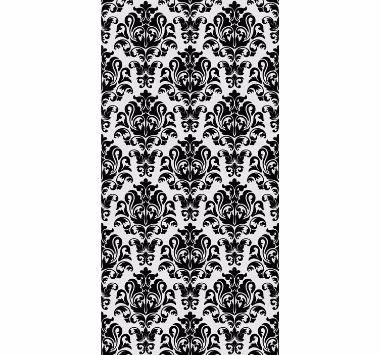 Rullegardin vintage elegant monokromt mønster - Tenstickers