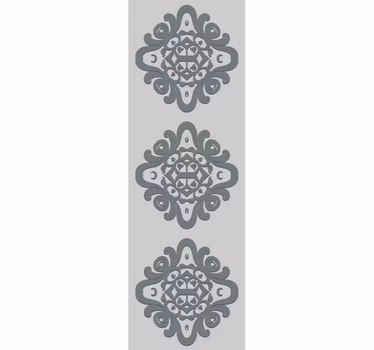Rullegardin vintage med intrikate blomstermønstre - Tenstickers
