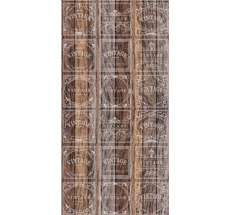 Rullegardin vintage stemplte fat - Tenstickers