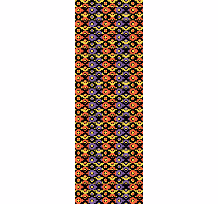 Rullegardin vintage retro sirkler mønster - Tenstickers