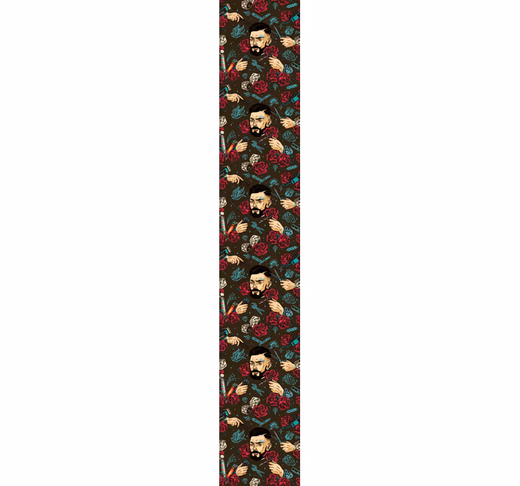 Rullegardin vintage barbershop vintage - Tenstickers