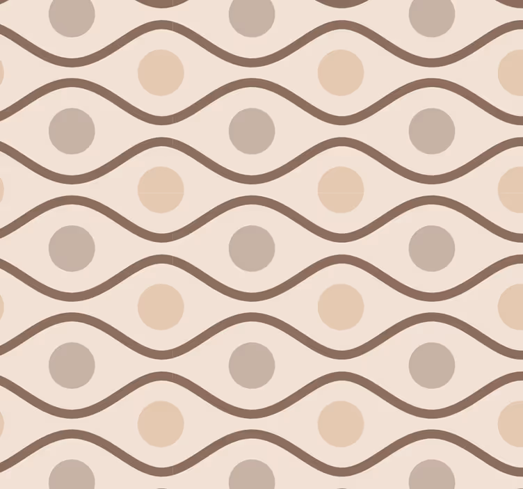 Rullegardin vintage beige stil 70-tall - Tenstickers