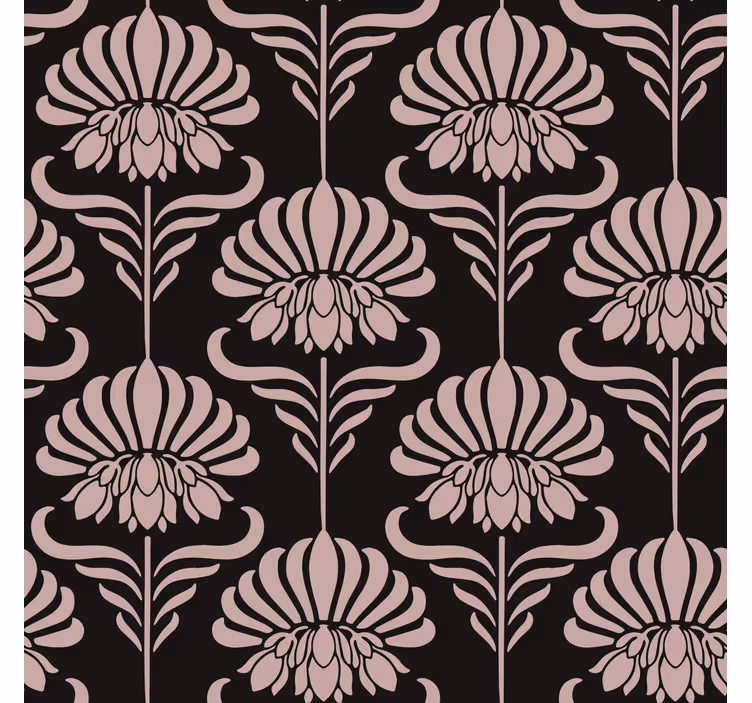 Rullegardin vintage med jugendmotiver - Tenstickers