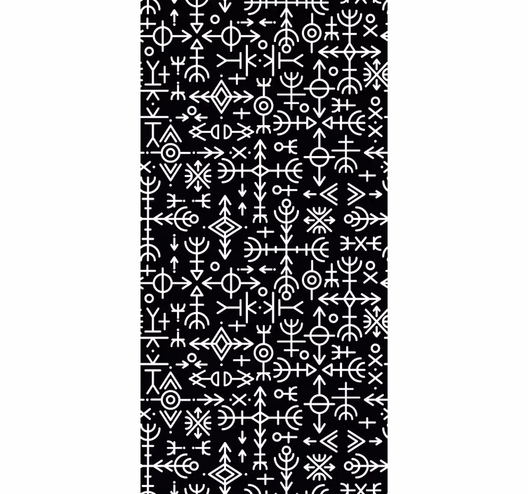 Rullegardin vintage med viking-symboler sett - Tenstickers